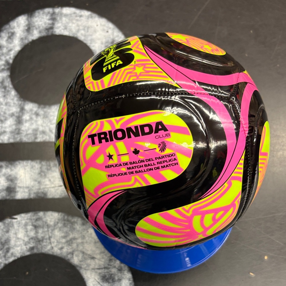 Adidas Trionda World Cup 2026 Soccer Ball with Pink and Yellow Accents Size 3